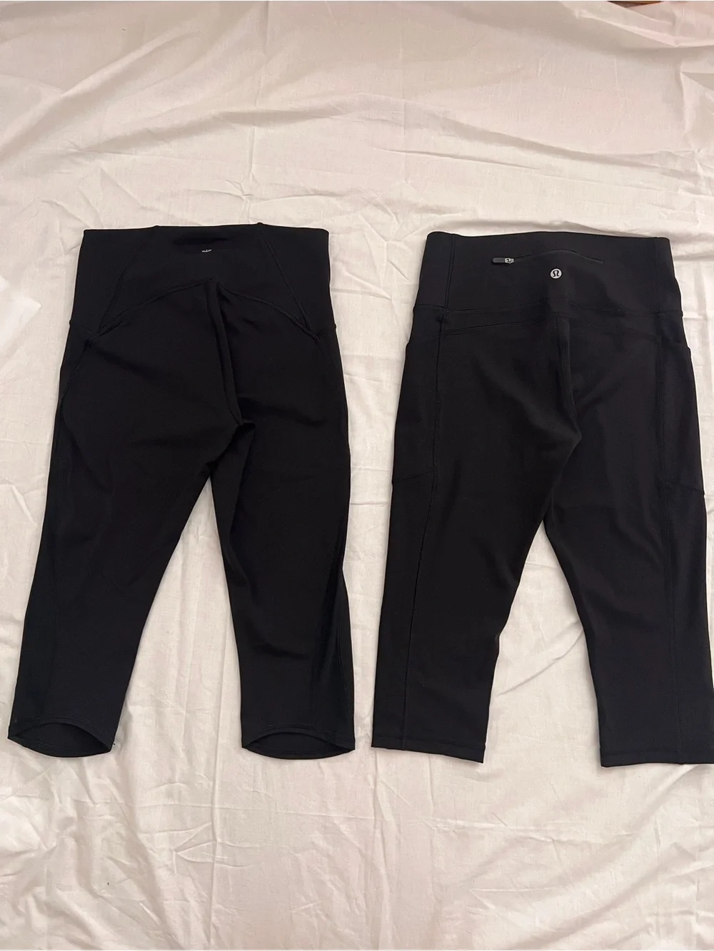 2 Lululemon Women's High-Waist Black Active Capri Leggings size 8